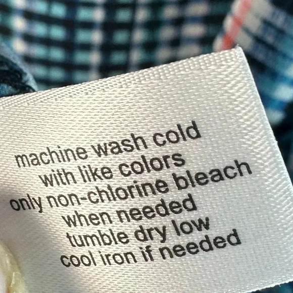 Lane Bryant Plaid Ruffle Sleeve Blouse - Blue and Pink - Picture 7 of 10